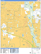 Des Plaines  Wall Map Basic Style